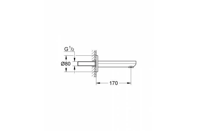 Приобрести излив для ванны grohe eurosmart cosmopolitan, хром 13261000