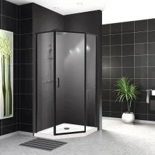 BelBagno Душевое ограждение 100х100 см UNO-195-P-1-100-C-NERO