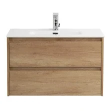 BelBagno Тумба с раковиной KRAFT 39 80 см, подвесная Rovere Nebrasca Nature, белая раковина