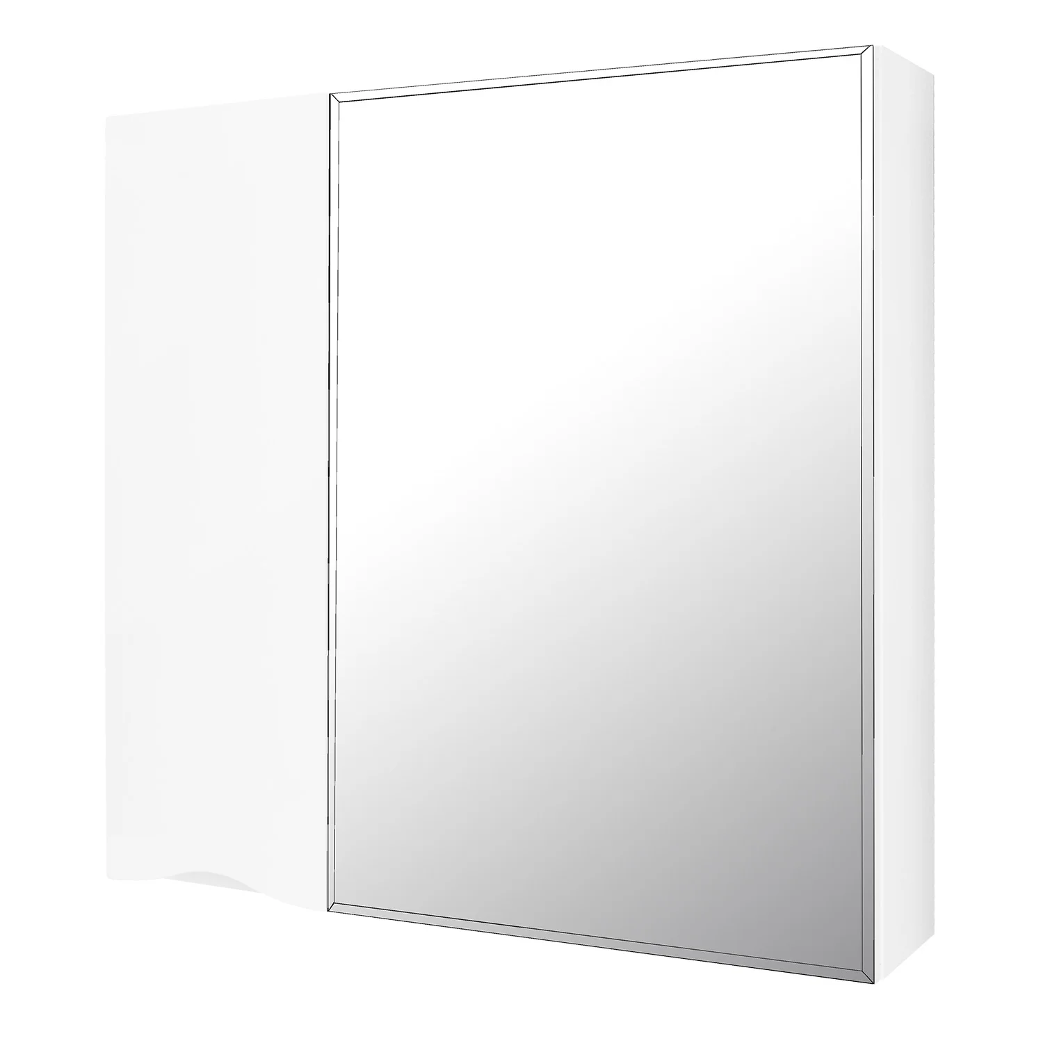 Приобрести loranto зеркало-шкаф santorini 70х70 см, левый, белый (cs00086969)