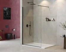 Cezares Душевая перегородка LIBERTA 120 см, черный LIBERTA-L-1-120-120-C-NERO