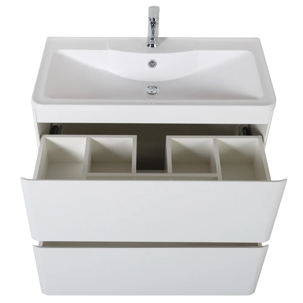 Приобрести belbagno тумба с раковиной albano 90 см, напольная bianco lucido, белая раковина
