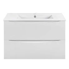Vincea Тумба подвесная Mia Slim 80 см, белая VMC-2MC800S1GW;VBS-13980S1