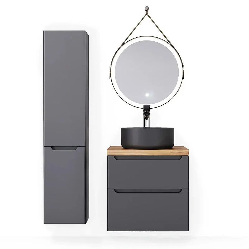 Приобрести jorno тумба подвесная wood 60 см со столешницей светлое дерево, антрацит