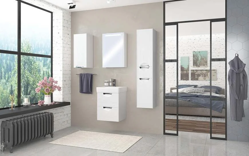 Приобрести пенал подвесной акватон сильва правый, дуб полярный 1a215603siw7r