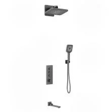 Vincea Встраиваемая душевая система Inspire с термостатом, оружейная сталь VSFW-433TI4GM