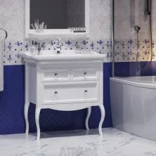 Opadiris Тумба напольная с раковиной Валери 85 см, белая