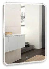 Azario Зеркало Стив 680х800см, белый, сенсорный включатель, ФР2257 