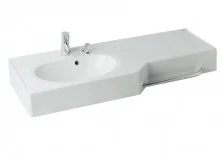 Раковина Отель 1270 мм, материал литьевой мрамор, цвет белый.