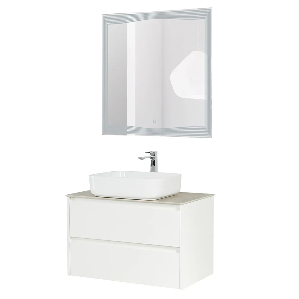 Приобрести belbagno тумба со столешницей kraft 90 см, подвесная bianco opaco