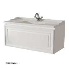 Caprigo Тумба с раковиной подвесная Ponza 100 см, белая 13514-B231