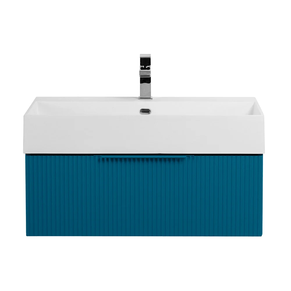 Приобрести cezares тумба подвесная с раковиной premium 70 см plisse blu petrolio, голубая 55418