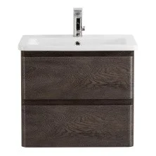 BelBagno Тумба с раковиной ALBANO-CER 50 см, подвесная Rovere Nature Grigio, белая раковина