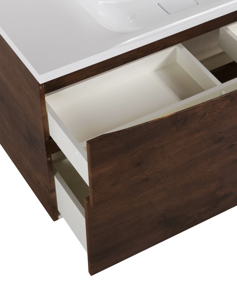 Приобрести belbagno тумба с раковиной marino-h60 100 см, подвесная rovere moro, белая раковина