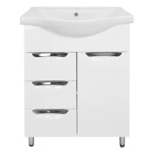 Loranto Тумба напольная с раковиной Стиль- 60/3 60х84 см, белая (CS00070537)