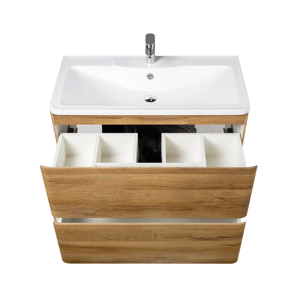 Приобрести belbagno тумба с раковиной albano 90 см, напольная rovere rustico, белая раковина