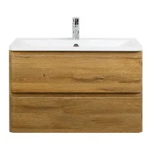 BelBagno Тумба с раковиной ALBANO 90 см, подвесная Rovere Rustico, белая раковина