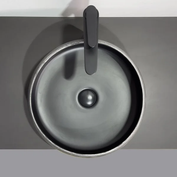 Приобрести comforty раковина 78653 41х41 см, серебряная-черная матовая