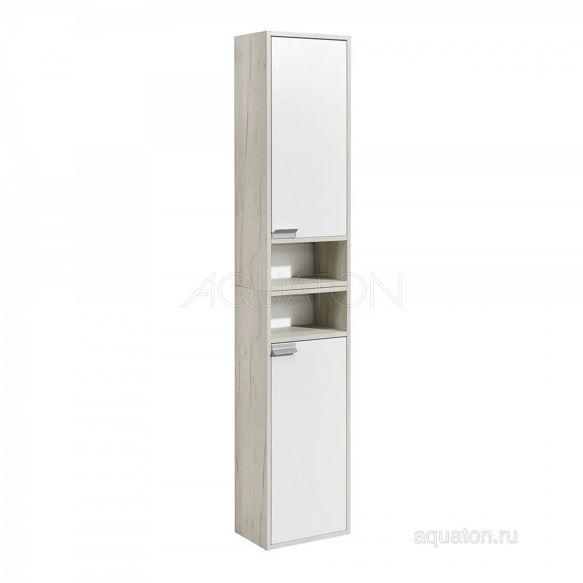 Приобрести акватон флай шкаф одностворчатый, белый, дуб крафт правый