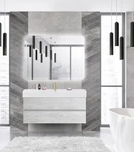 Cezares Тумба подвесная с раковиной MOLVENO 46 120 см Legno Bianco, белый глянец MOLVENO 46-120-2C-SO-LB