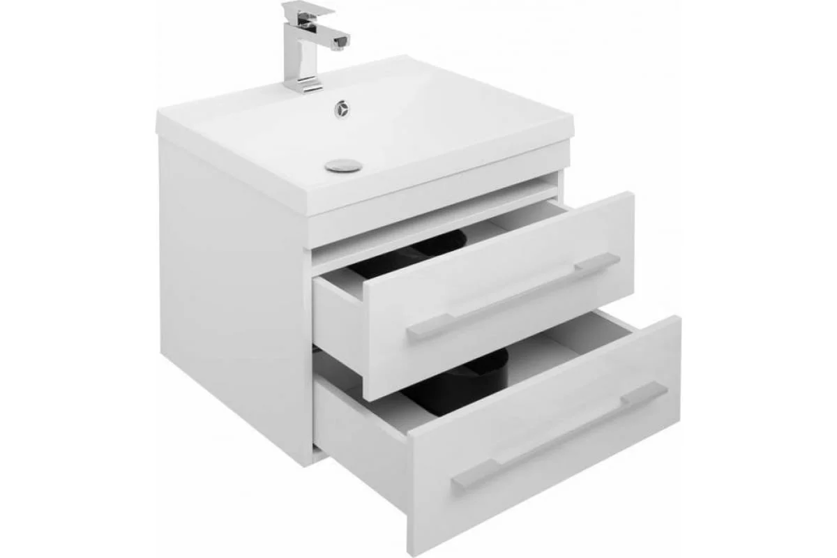 Приобрести aquanet тумба с раковиной нота 58 см, белая