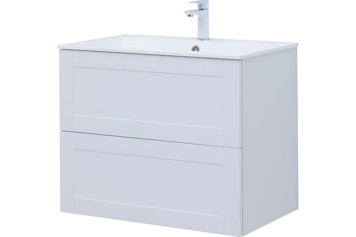 Приобрести aquanet тумба с раковиной терра 80 см, белая матовая