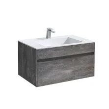 Vincea Тумба подвесная Chiara 80 см, серый камень с белой раковиной VMC-2C800GS;VCB-13800W