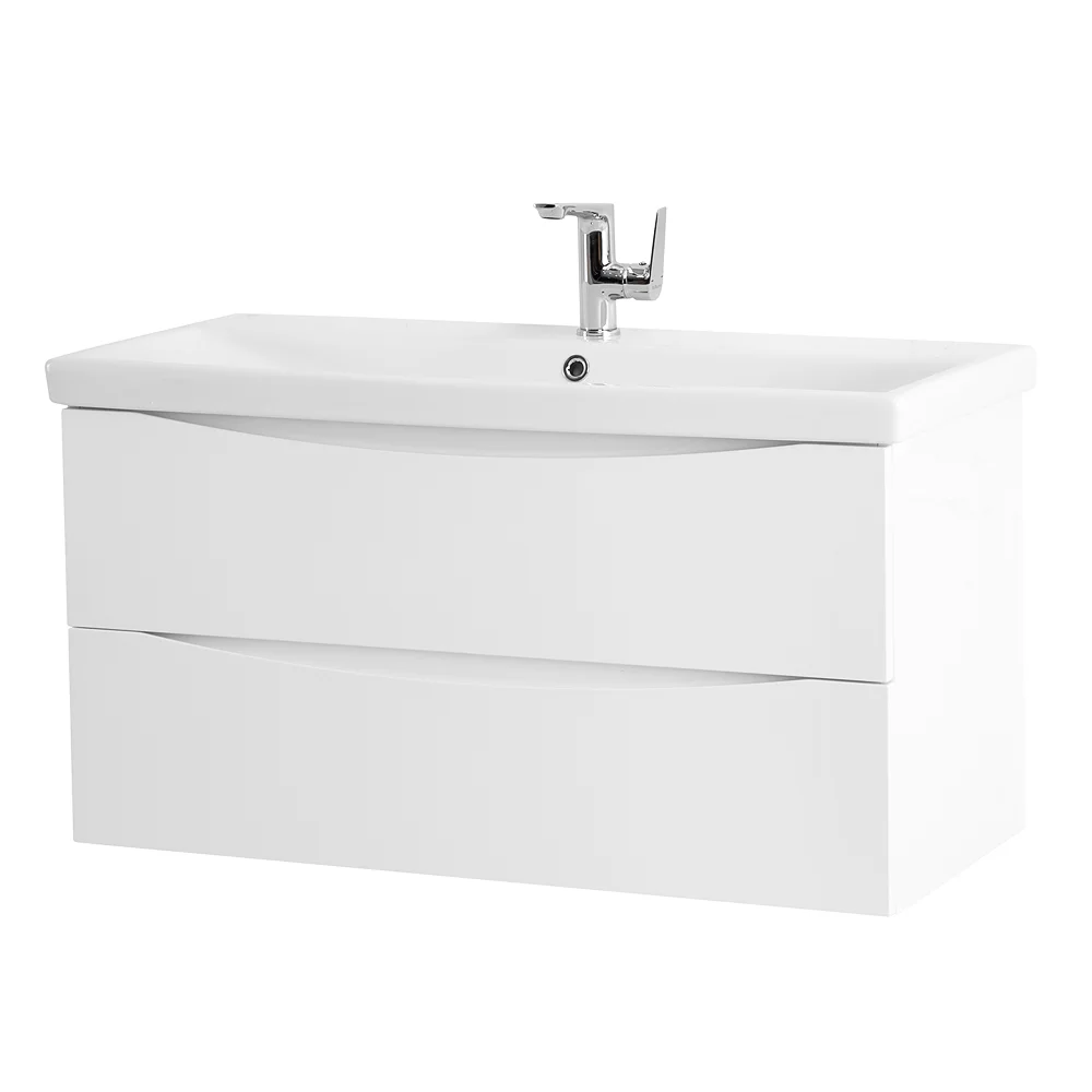 Приобрести belbagno тумба с раковиной marino-cer 90 см, подвесная bianco opaco, белая раковина