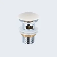 Vincea Донный клапан click clack, с переливом, белый DBS-216