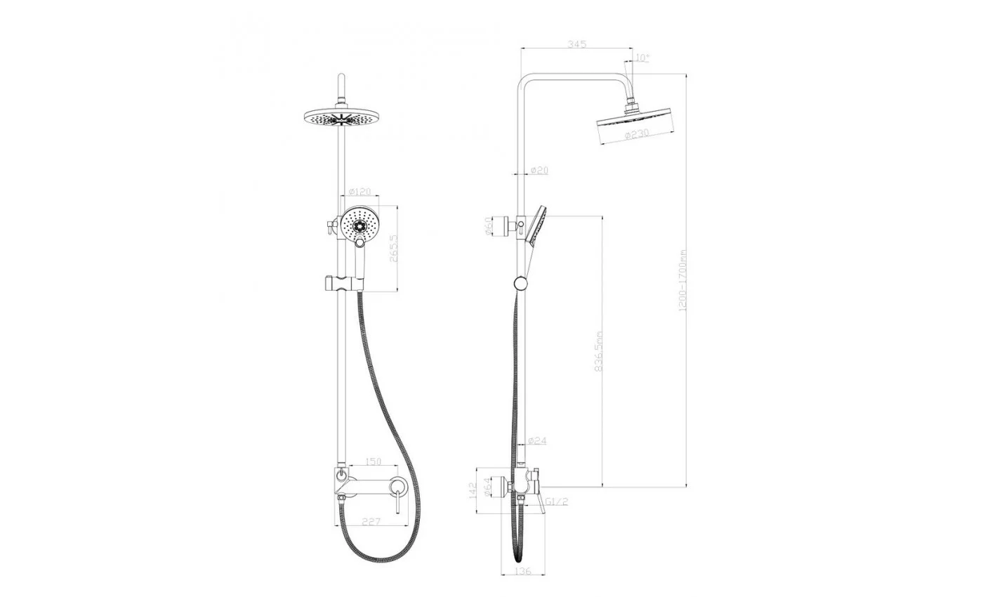 Приобрести lemark душевая система minima, хром lm3860c
