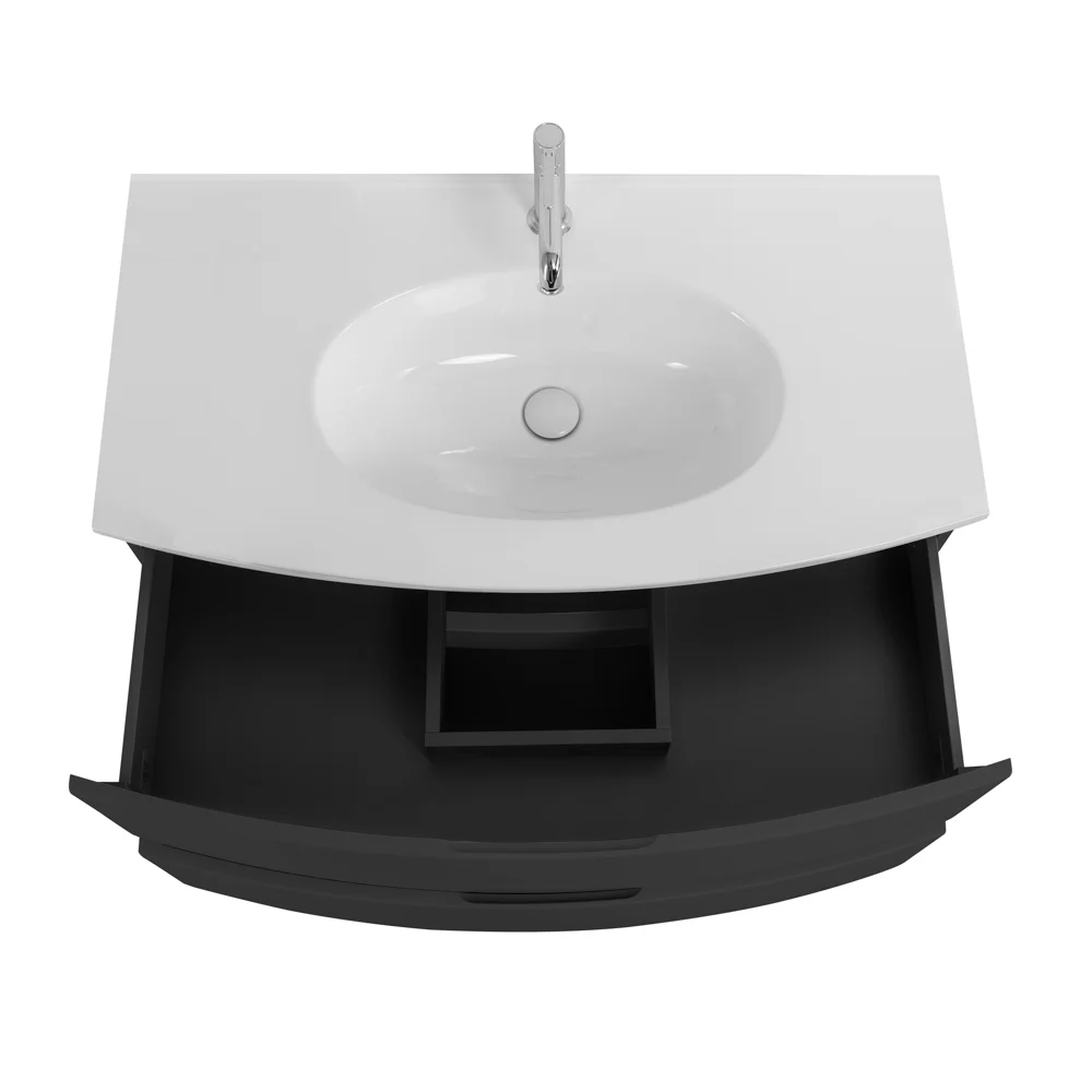 Приобрести cezares тумба подвесная с раковиной elettra 100 см grafite, графит 55526