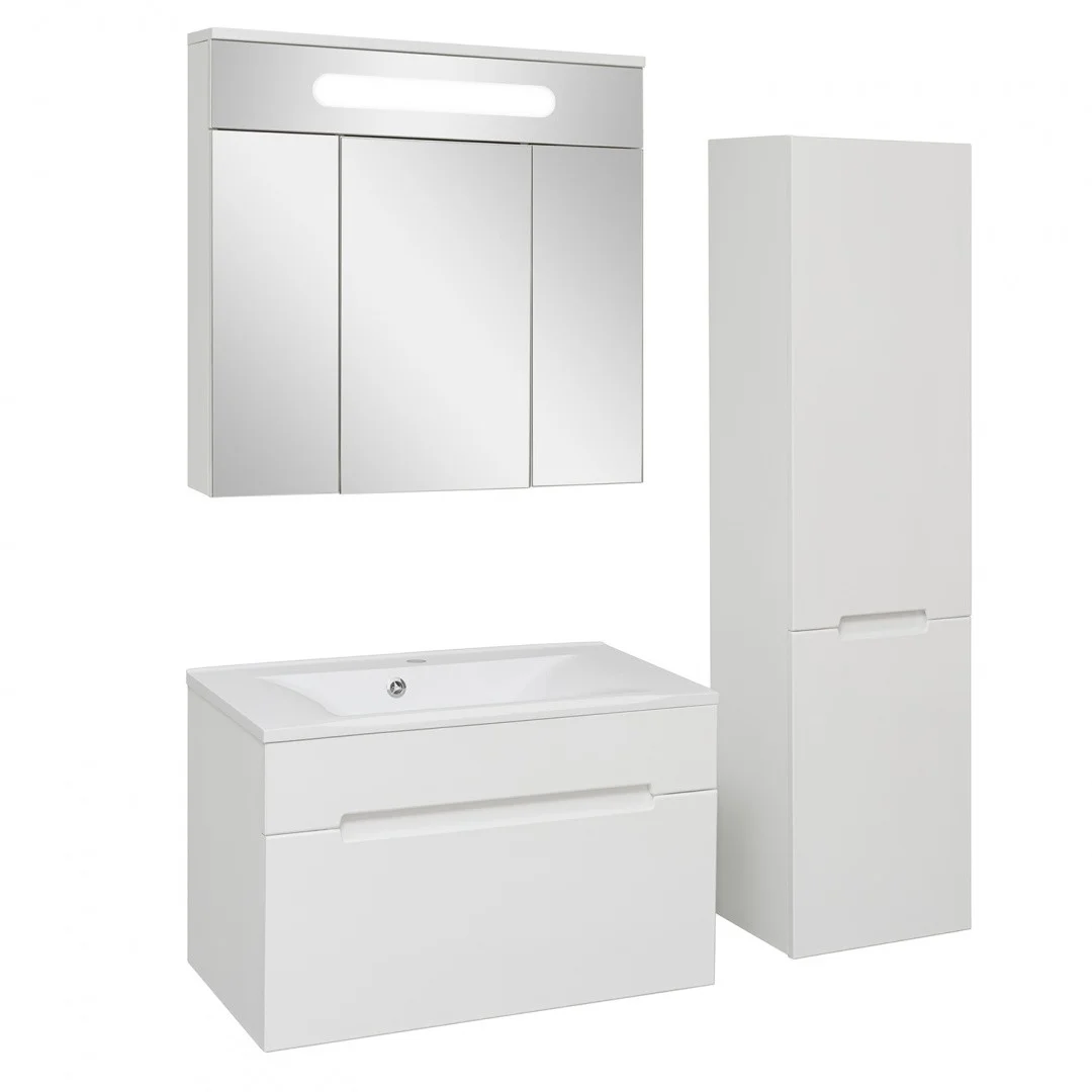 Приобрести aqua de marco тумба подвесная с раковиной olivia 80см, один ящик, белый 2080coli/h; 280olivia