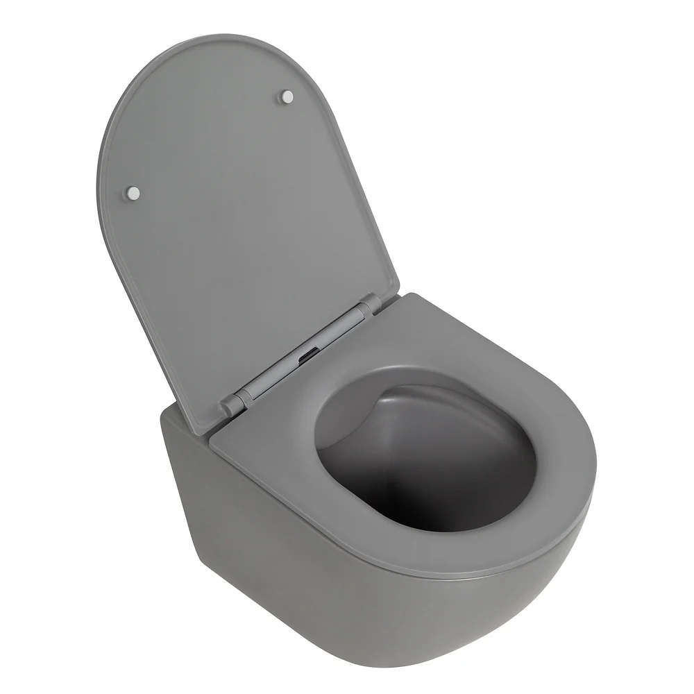 Приобрести belbagno унитаз безободковый подвесной colorato с сиденьем дюропласт, микролифт, серый bb062chr-gr/bb062sc-gr