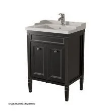 Caprigo Тумба с раковиной ALBION 60 см, черная, эмаль