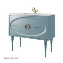 Caprigo Тумба с раковиной MILANO 105 см, голубая, эмаль