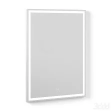Briz Зеркало RICCI 60х80 см, с подсветкой,подогревом, сенсорное включение , белое ПДЗ 44-60