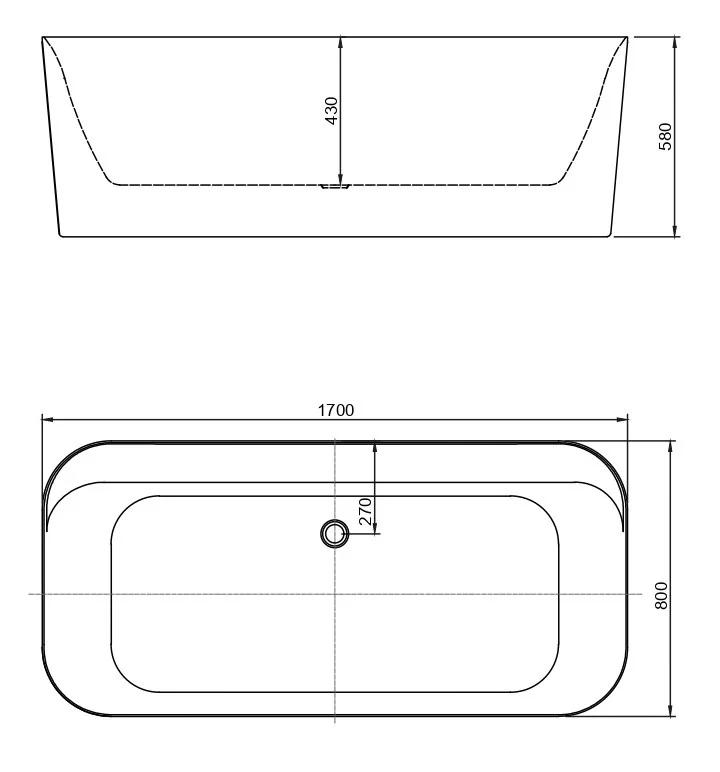 Приобрести отдельностоящая акриловая ванна allen brau infinity 170x80 2.21001.21 (матовая)