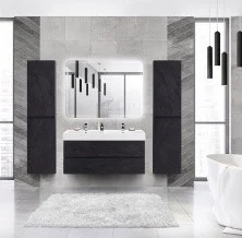 Cezares Тумба подвесная с раковиной MOLVENO 46 120 см Nero, черная MOLVENO 46-120-2C-SO-2-NC