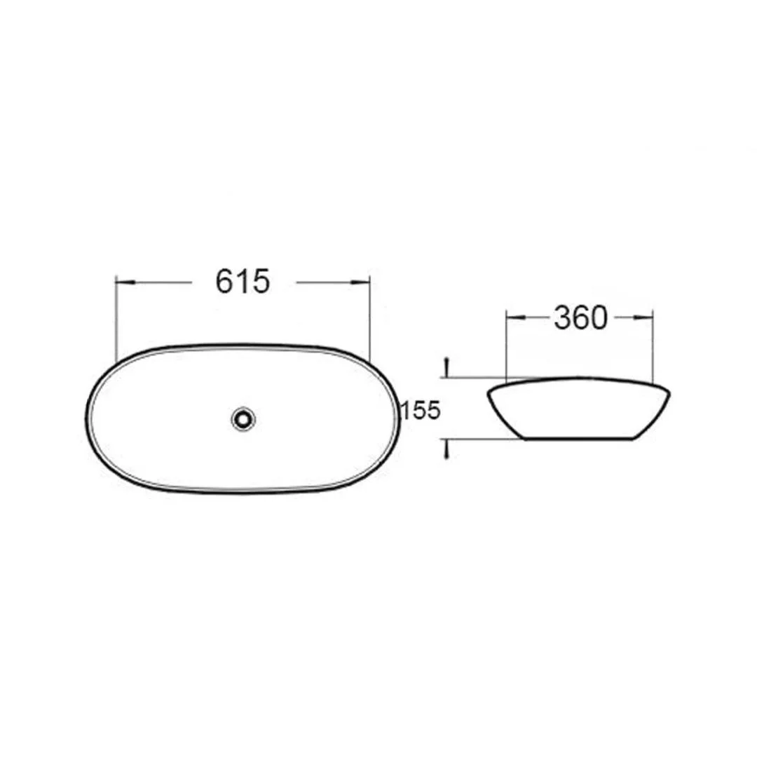 Приобрести vincea раковина накладная 61х36 см, матовая антрацит vbs-508ma