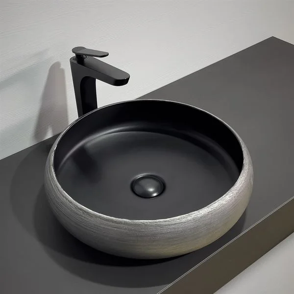 Приобрести comforty раковина 78653 41х41 см, серебряная-черная матовая