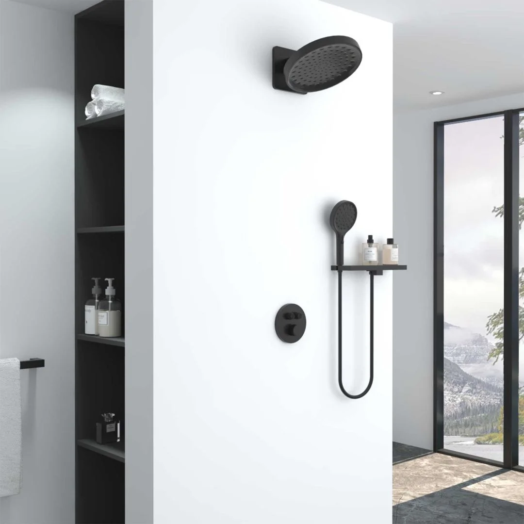 Приобрести vincea встраиваемая душевая система inspire, черная матовая vsfw-3i22mt3rmb