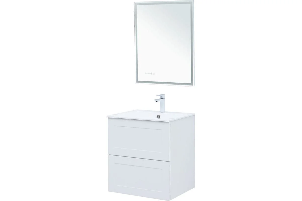 Приобрести aquanet тумба с раковиной терра 60 см, белая матовая