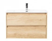 Тумба подвесная с раковиной BelBagno KRAFT-900-2C-SO-RNN 90 см, Rovere Nebrasca Nature