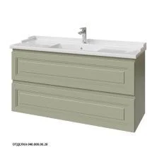 Caprigo Тумба с раковиной WALES 120 см, зеленая, эмаль