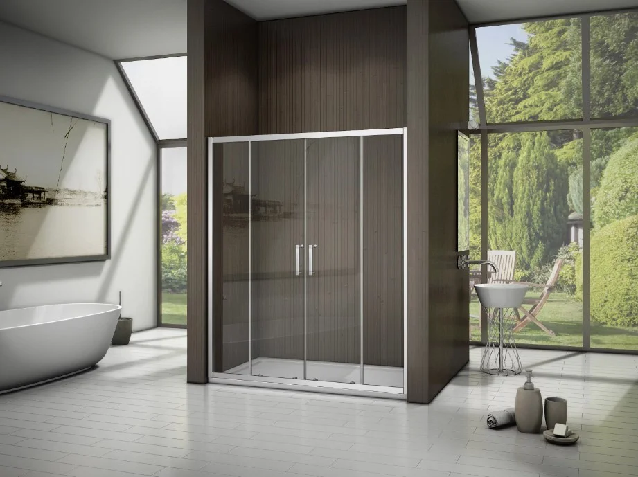 Приобрести дверь душевая bas latte wtw-td-160-g-we 160 см