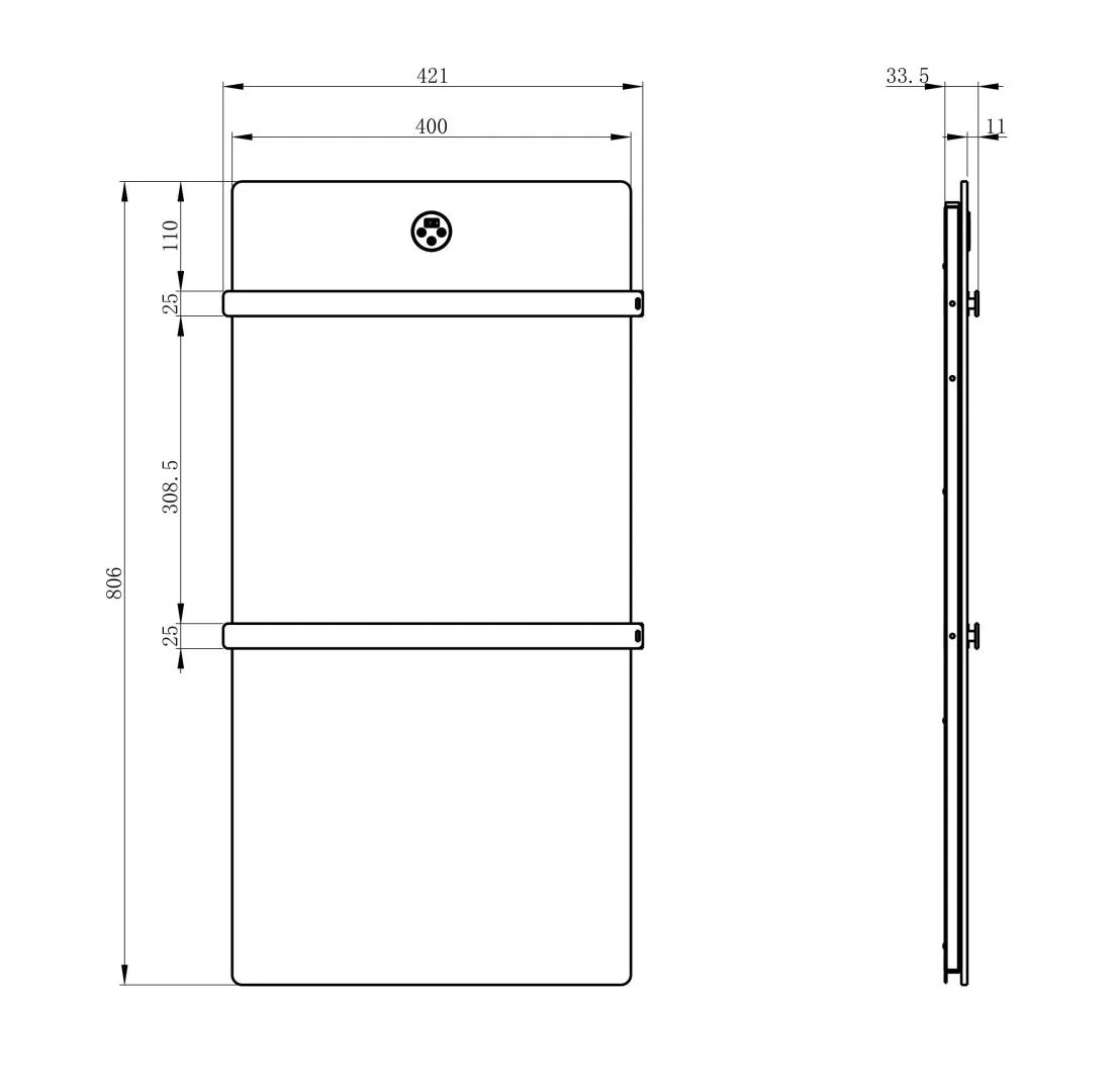 Приобрести полотенцесушитель электрический с каменной плитой серый мрамор wonzon & woghand stuttgart, брашированный никель (ww-a502-br)