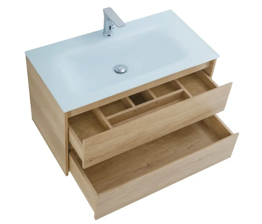 Приобрести тумба подвесная с раковиной belbagno kraft-900-2c-so-rnn 90 см, rovere nebrasca nature
