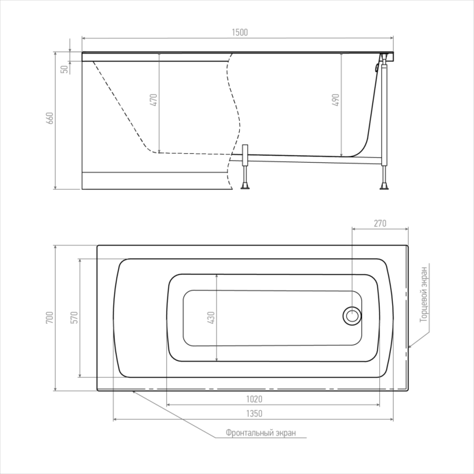Приобрести акриловая ванна alex baitler garda 150x70 см