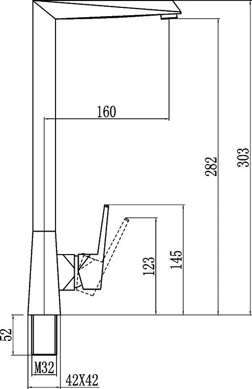 Приобрести savol смеситель для кухни 303мм, черный матовый s-005512h