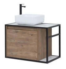 Aquanet Тумба со столешницей Nova Lite Loft 75 см,L дуб рустикальный